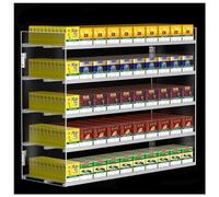 Présentoir à cigarettes - Organiseur à 4 couches pour les magasins de tabac, 11 colonnes de voiture, solution de rangement efficace pour un usage commercial