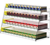 Présentoir à cigarettes, plateau distributeur automatique de tabac pour la vente au détail, étagères en acrylique pour supermarchés, support mural/de bureau, 4 niveaux, capacité de 217 paque
