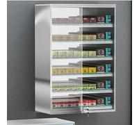 Présentoir à cigarettes - Porte en verre et serrure, vitrine murale en métal pour cigares et bonbons, support de vente au détail pour supermarchés