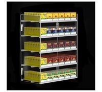 Présentoir à Cigarettes pour la Vente au détail étagères vitrine présentoir Mural en Acrylique Transparent avec Poussoir Automatique 5 Niveaux 6 colonnes