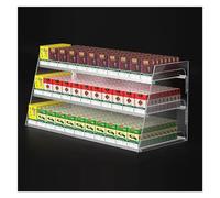 Présentoir à Cigarettes, présentoir Mural Transparent, vitrine trapézoïdale en Acrylique avec Plateau Poussoir Automatique pour supermarchés et magasins de détail (Dimensions : 68 x 29 x 30