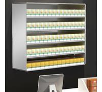 Présentoir à cigarettes rectangulaire avec poussoir automatique pour comptoir de magasin