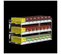 Présentoir à cigarettes rectangulaire multi-niveaux en acrylique, 3 niveaux, 8 colonnes, présentoir automatique pour magasins, deux méthodes d'installation pour une organisation et une visib