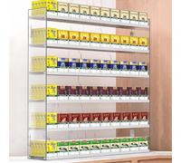 Présentoir à cigarettes - Vitrine murale en acrylique avec poussoir automatique, support de bureau, organisateur de cigarettes au détail, dimensions :