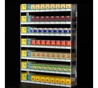 Présentoir à cigarettes | Vitrine murale en acrylique pour supermarchés et dépanneurs | Idéal pour les vitrines de cigarettes organisées