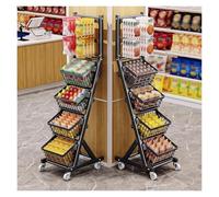 Présentoir à collations - Étagère suspendue à 4 niveaux pour organiser les chocolats, le pain, les frites, les céréales, la gelée et les capsules de café - Solution peu encombrante pour la vente au