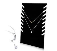 Présentoir à Colliers en Flanelle, Noire Collier Pendentif Chaîne Bijoux Buste Présentoirs pour Accrocher un Collier de Porte-bijoux
