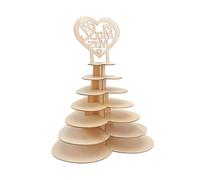 Présentoir à cupcakes - 40 cm de haut, 3,2 mm d'épaisseur, support en forme d'amour, organisateur de dessert à plusieurs niveaux | Fête nuptiale, mariage, réception, banquet, buffet, décoration