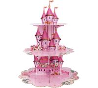 Présentoir À Cupcakes Princesse,Présentoir Gâteaux En Carton 3 Niveaux Thème Château Princesse Tour Cupcakes Pour Enfants Fête D'anniversaire Baby Shower À Desserts