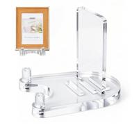 Présentoir à disques transparent - Chevalet de rangement transparent | Support réglable en verre acrylique pour album photo, carte de vœux, carte postale, bureau, maison, dortoir et