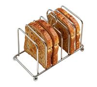 Présentoir à en acier inoxydable à 6 emplacements | Support pour petit déjeuner, pain, pain, restaurant, cuisine, hôtel, salle à manger, bureau, café, buffet
