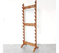 Présentoir à épées - Étagère verticale à plusieurs niveaux pour le rangement des armes d'arts martiaux - Organisez efficacement vos katanas, Marron foncé ajouré 9 niv,Dark Brown Blessing-12 floors