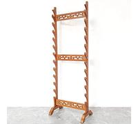 Présentoir à épées - Étagère verticale multicouche pour le rangement des armes d'arts martiaux - Organisez efficacement vos katanas, Marron foncé ajouré 9 niveaux, Ma,Dark Brown Cutout-12 floors