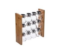 Paris Prix Présentoir à épices Bambou Wall 12 pots Naturel