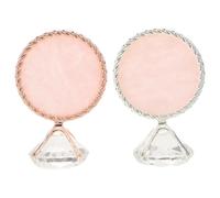 Présentoir à Faux Ongles 2 Pièces en Plastique Cristal, Base Élégante | Salons de Beauté et Studios D’ongles, Structure Stable, Classification Spacieuse, Lot de 2