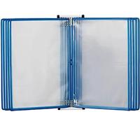 Présentoir à feuilles mobiles pour affiches, Porte Document Mural A4 10 Pochettes Multicolore 3,15x13,78po(Blu)