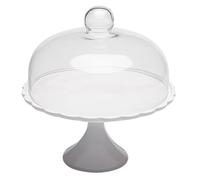 Présentoir à gâteau avec en céramique et Cloche en Verre pour Dessert, Fromage, pâtisserie, 255 mm