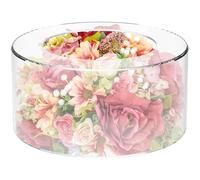 Présentoir à gâteau cylindrique empilable en acrylique transparent pour mariage, fête prénatale, fête d'anniversaire - 20 cm