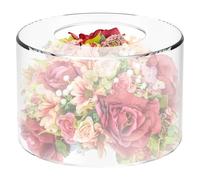 Présentoir à gâteau cylindrique empilable en acrylique transparent pour mariage, fête prénatale, fête d'anniversaire - 15 cm