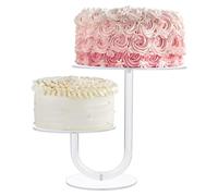 Présentoir à Gâteau en Acrylique - Support à Cupcakes 2 Niveaux en Acrylique Transparent Réglable et Élégant - Support Pour Gâteau À Dessert Et Tour À Cupcakes,Pour les Mariages, les Anniversaires, le