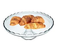 Présentoir à gâteau KADAX en Verre, présentoir à gâteau avec Pied, Assiette à gâteau Ronde pour Muffins, Biscuits, Desserts, Anniversaire, fête, Support Plat pour Mariage, Assiette à gâteau (Ronde)