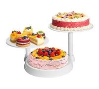 Présentoir à Gateaux à 3 Étage, Uten 11in Plateau Support Gateau, Tiered Patisserie Presentation pour Fête de Noël, Mariage, Anniversaire, Buffet Evenement