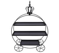 Présentoir à Gâteaux à 3 étages, Construction Robuste en Fer (BLACK)