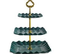 Présentoir À Gâteaux À 3 Niveaux, Supports À Thé De L'après-midi, Supports À Assiettes De Serveur De Cupcakes, Desserts, Support De Nourriture pour Fête d'anniversaire De Mariage