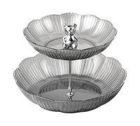 Présentoir à gâteaux en plastique à 3 niveaux pour décoration de table de mariage, support à dessert pour présentation de bonbons, collations, noir/jaune/blanc