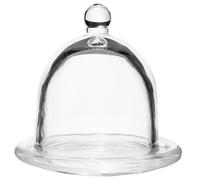 Présentoir à gâteaux Présentoir à gâteaux Plateau à gâteaux Plateau de service SIMPLE récipient en verre avec un abat-jour grand 9x9 cm HOMLA