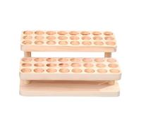 Présentoir à Huiles Essentielles en Bois 48 Emplacements pour Bouteilles 15 ML, Étagère de Rangement 2 Niveaux pour Maison Salle de Bain