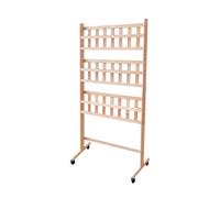 Présentoir À Journaux, Présentoir À Brochures en Bois, Rangement De Magazines Au Sol À 2 Ou 3 Couches, avec Roues Universelles À 360 Degrés, Utilisable dans Les(73x158cm)