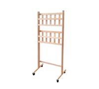 Présentoir À Journaux, Présentoir À Brochures en Bois, Rangement De Magazines Au Sol À 2 Ou 3 Couches, avec Roues Universelles À 360 Degrés, Utilisable dans Les(53x128cm)