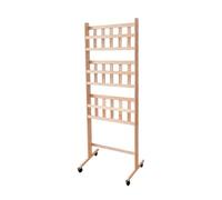 Présentoir À Journaux, Présentoir À Brochures en Bois, Rangement De Magazines Au Sol À 2 Ou 3 Couches, avec Roues Universelles À 360 Degrés, Utilisable dans Les(53x158cm)