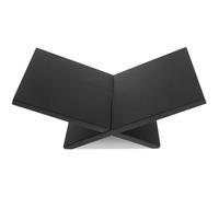 Présentoir à livres en bois massif avec cadre en croix noir, chevalet pour magazines, livres de cuisine, manuels scolaires, études artistiques, décoration de table basse