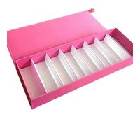 Présentoir à lunettes 8 grille lunettes de soleil mallette rangement affichage verrerie boîte bijoux(Pink)