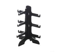 Présentoir à lunettes noir élégant pouvant contenir 3 à 6 paires - Organiseur compact pour lunettes de soleil et lunettes de vue (3 copies)