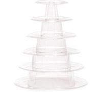 Présentoir à macarons multifonction en plastique à 6 étages pour mariage, anniversaire, décoration de gâteaux