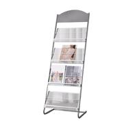 Présentoir à magazines à 4 étages pour brochures et dépliants pour salons, expositions, bureaux, vente au détail - Organiseur de littérature durable