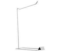 Présentoir à Manucure en Métal Blanc, Base Large, Rangement Vertical | Usage Salons et Expositions, Structure Modulaire à Fentes, Placement Stable, Optimise L’espace du Comptoir