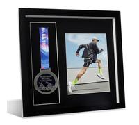 Présentoir à médailles - 33 x 33 cm - Boîte en bois noir - Cadre militaire pour médailles militaires, récompense sportive, souvenir et souvenirs - Support mural et de table