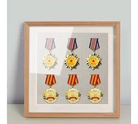 Présentoir à médailles, Cadre de Sport Solide, étui pour 6 médailles, Cadre, 30 x 30 cm, Plusieurs Couleurs, J'Ai remporté des médailles Lors de la compétition