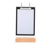 Présentoir à Menus Double Face Transparent Base Large | Assemblage sans Outil, pour Étiquettes de Prix et Fiches D’instruction, Usage Comptoir Café