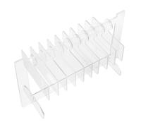 Présentoir à Nail Art en Acrylique, Forme Cintre, Clair | 10 Crochets Inclus, pour Faux Ongles et Outils, Bureau Salon, Visibilité Nette