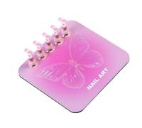 Présentoir à ongles avec crochets acryliques multicolores et base en alliage anti-chute pour manucure et décoration