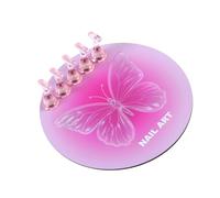 Présentoir à ongles avec crochets acryliques multicolores et base en alliage anti-chute pour manucure et décoration