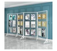 Présentoir À Panneaux Gridwall, Muraux Grille Mobiles Lourds, Support De Vente Au Détail, Fil D'exposition Artisanal Avec Base En T Utilisé Dans Les Jardins D'enfants(4PCS/60x160cm)