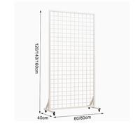 Présentoir À Panneaux Grillagés, Cadre Grillagé Avec Roulettes, Présentoirs Mobiles Pour Commerces De Détail, Pour La Maison, L'école, Le Magasin, Le Bureau, Facile À Monter(Zwart,80x40x120cm)