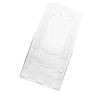 Présentoir à Prospectus de Table A4 en Acrylique Transparent 3 Niveaux | Rangement Organisé à Trois Compartiments, Bords Arrondis, Fixation Murale, pour Flyers et Enveloppes
