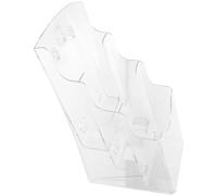Présentoir à Prospectus de Table A4 en Acrylique Transparent | Trois Compartiments Séparés, Fixation Murale Possible, pour Reçus et Brochures, Bureau ou Accueil